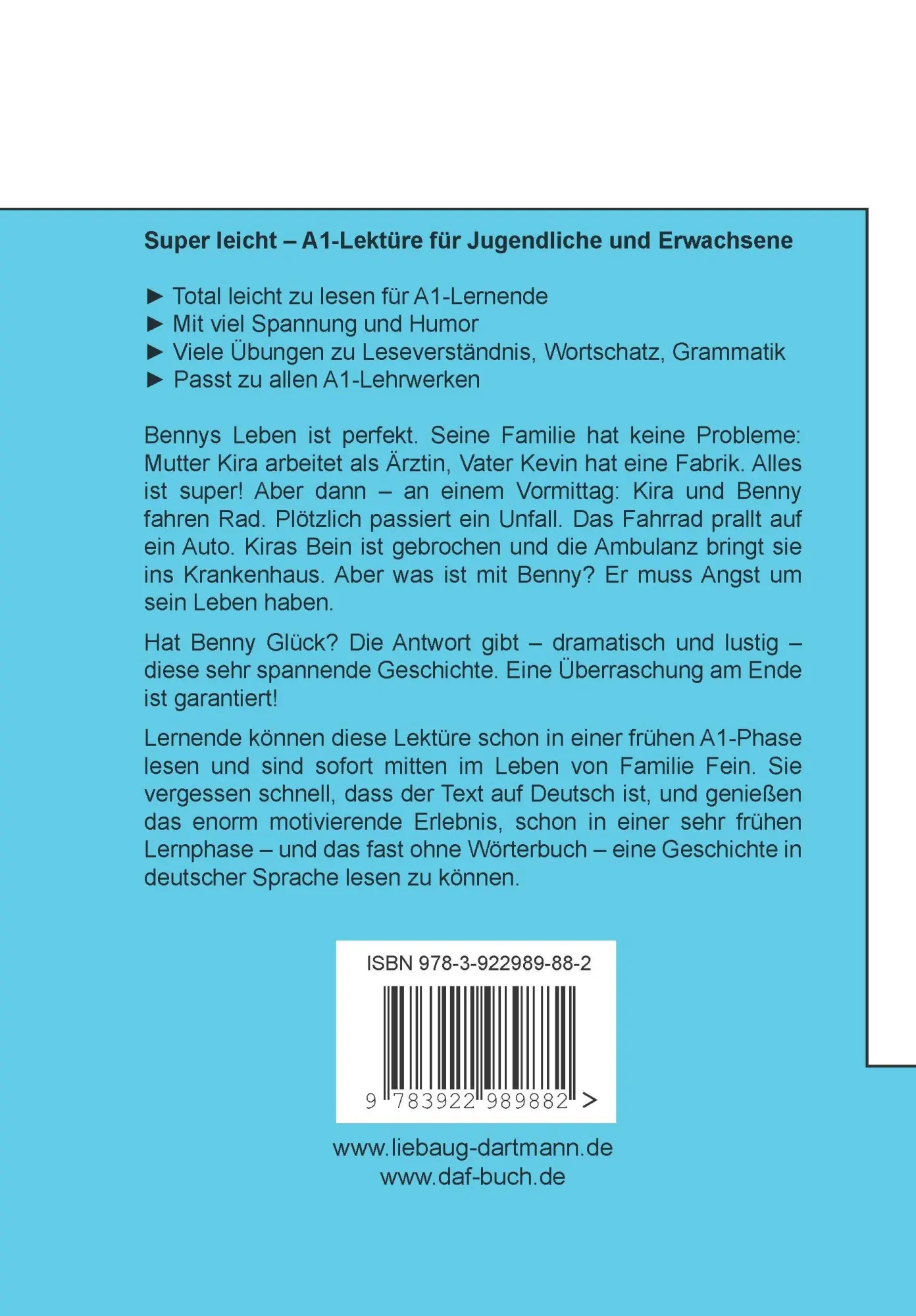 Rückseite: 9783922989882 | Hat Benny Glück? | Claudia Peter | Broschüre | XLVIII | Deutsch | 2016