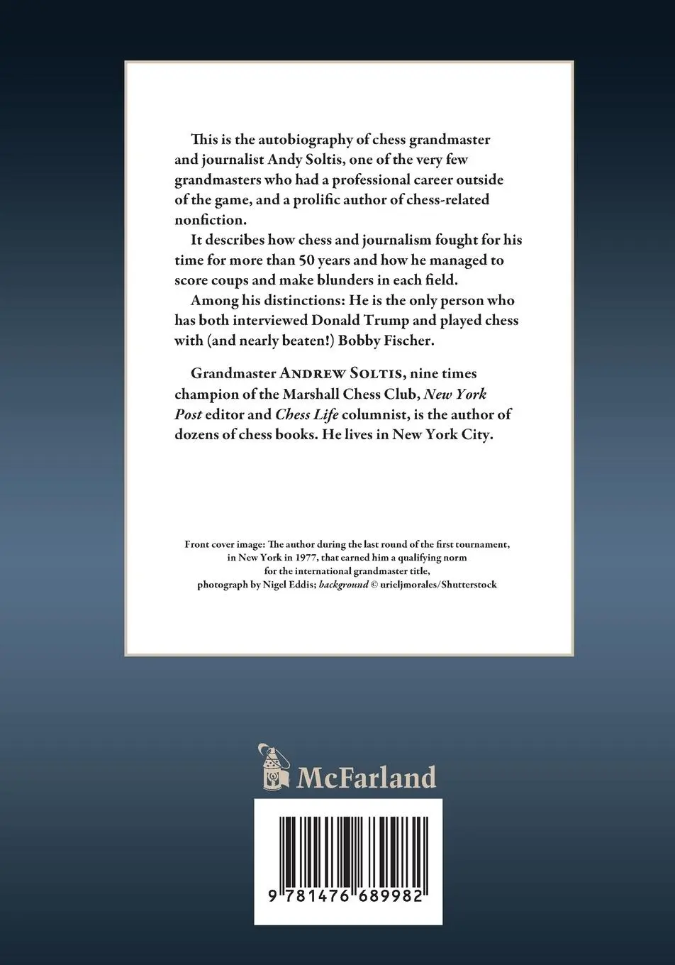 Rückseite: 9781476689982 | Deadline Grandmaster | A Chess Memoir | Andrew Soltis | Taschenbuch