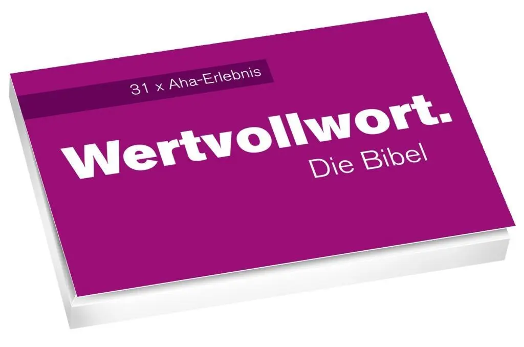 Cover: 4250454740083 | Wertvollwort. - Die Bibel | 31 x Aha-Erlebnis | Eva Jung | Sonstiges