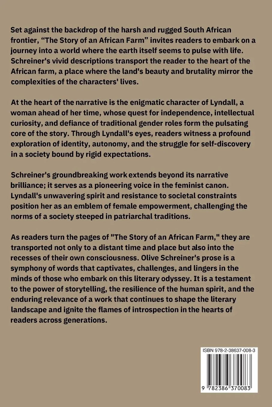 Rückseite: 9782386370083 | The Story of an African Farm (Annotated) | Olive Schreiner | Buch