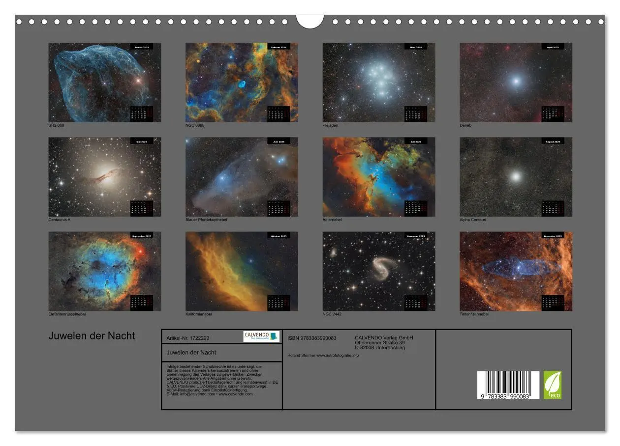 Bild: 9783383990083 | Juwelen der Nacht (Wandkalender 2025 DIN A3 quer), CALVENDO...