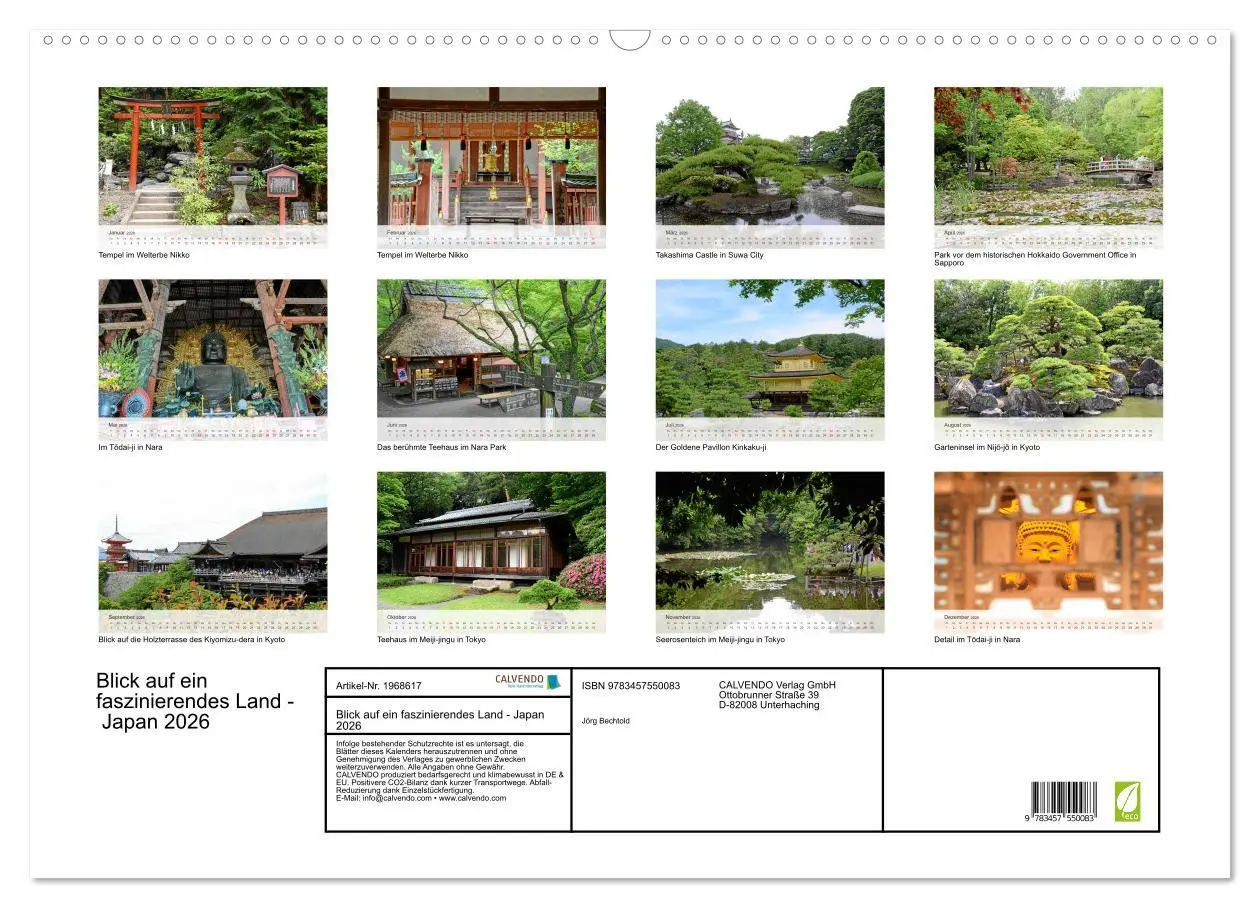 Bild: 9783457550083 | Blick auf ein faszinierendes Land - Japan 2026 (Wandkalender 2026...