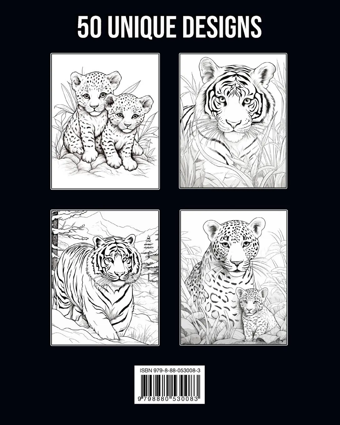 Rückseite: 9798880530083 | Tiger Coloring book | 50 Cute Images for Stress Relief and Relaxation