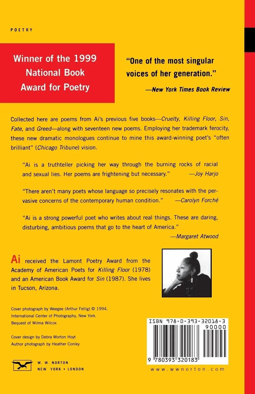 Rückseite: 9780393320183 | Vice | New and Selected Poems | Ai | Taschenbuch | Englisch | 2000