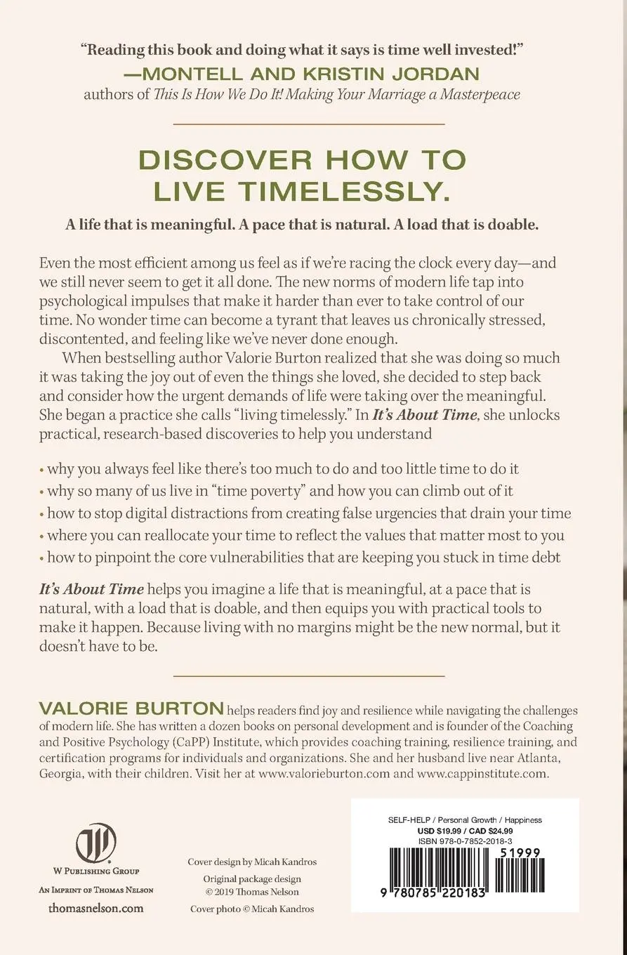 Rückseite: 9780785220183 | The It's about Time | Valorie Burton | Taschenbuch | Englisch | 2019