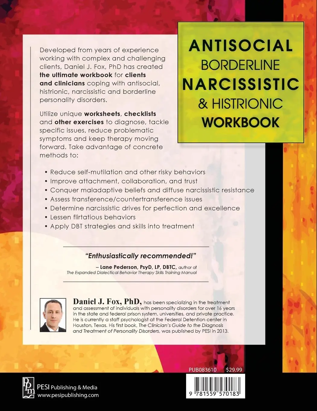 Rückseite: 9781559570183 | Antisocial, Borderline, Narcissistic and Histrionic Workbook | Fox