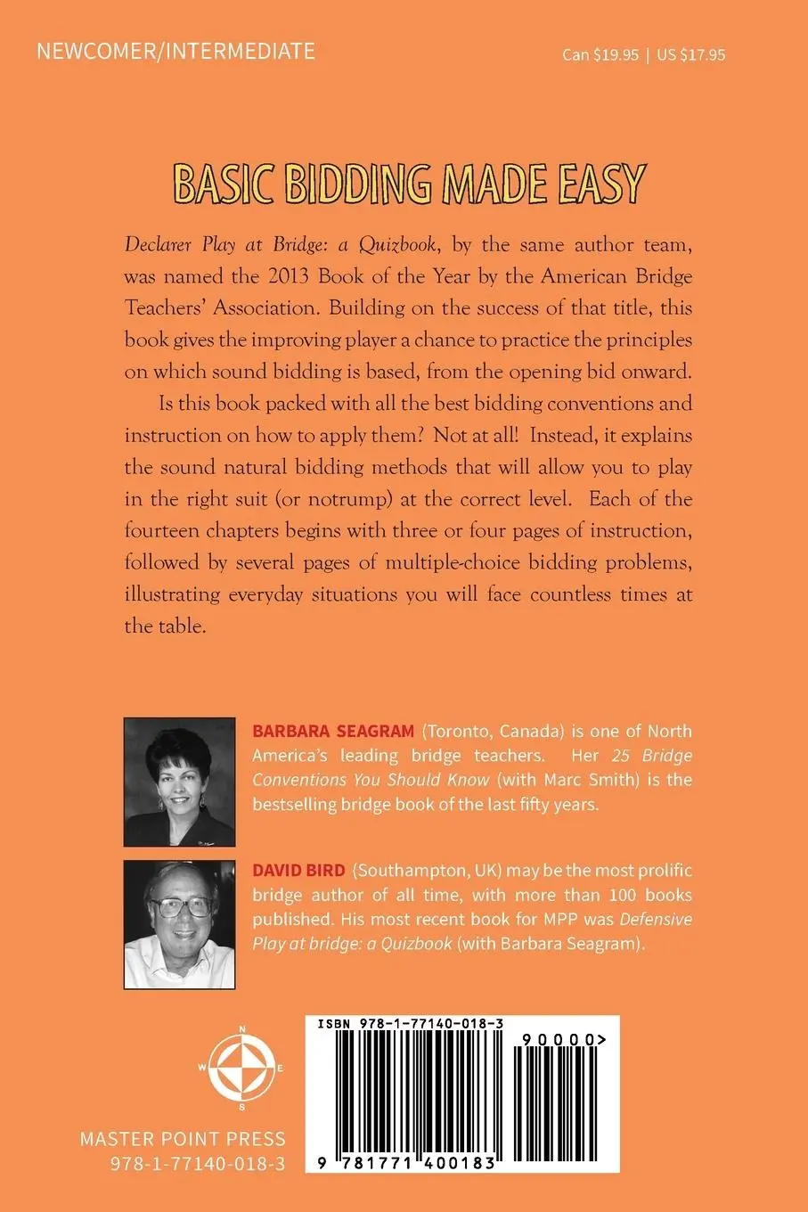 Rückseite: 9781771400183 | Bidding at Bridge | A Quizbook | Barbara Seagram (u. a.) | Taschenbuch