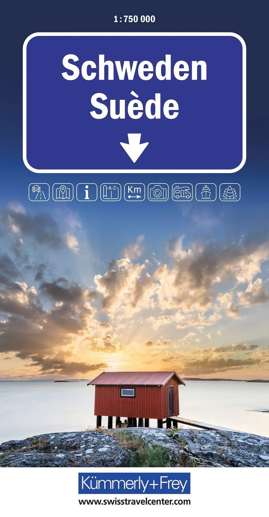 Cover: 9783259300183 | Kümmerly+Frey Strassenkarte Schweden 1:750.000 | (Land-)Karte | 2025