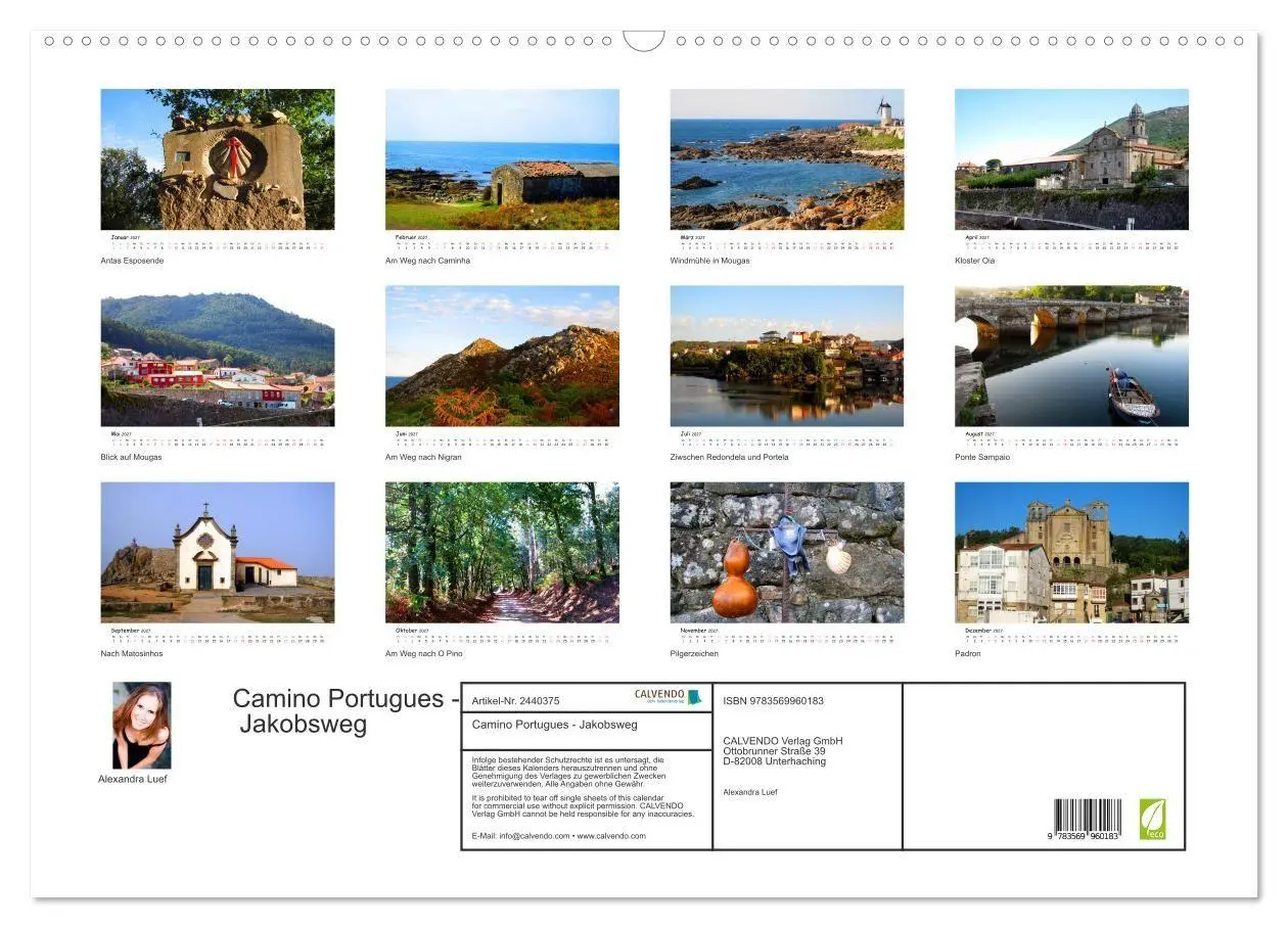 Bild: 9783569960183 | Camino Portugues - Jakobsweg (Wandkalender 2027 DIN A2 quer),...