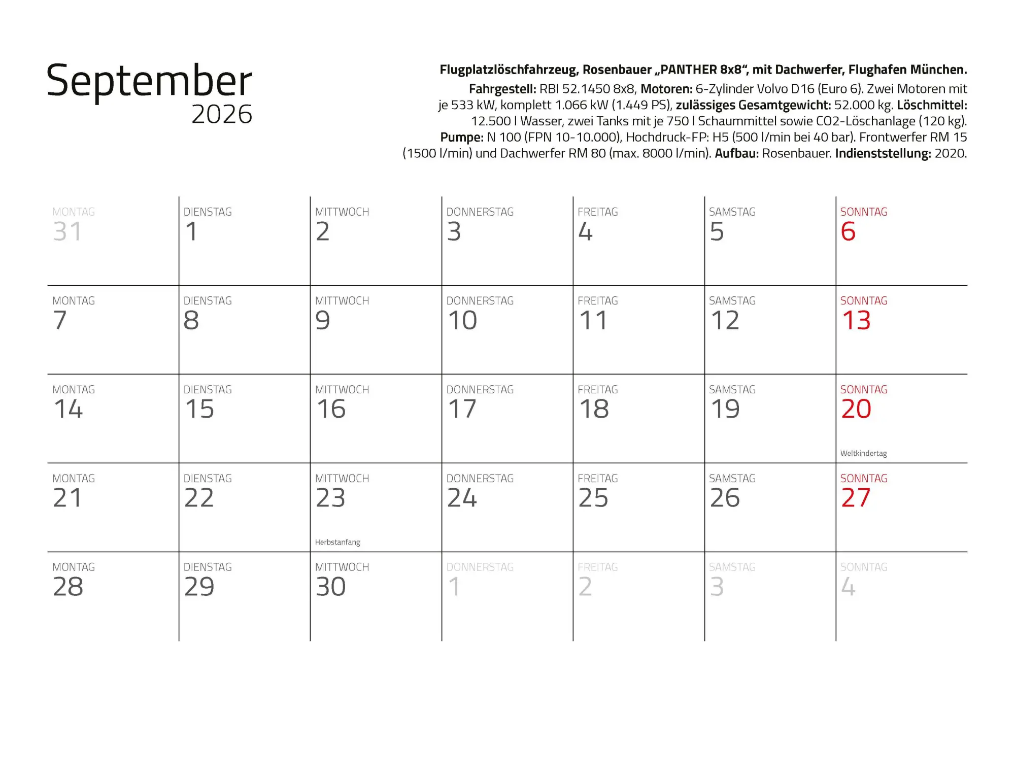 Bild: 9783690190183 | Kalender Feuerwehr 2026 Eintragkalender | Wandkalender | Profeld