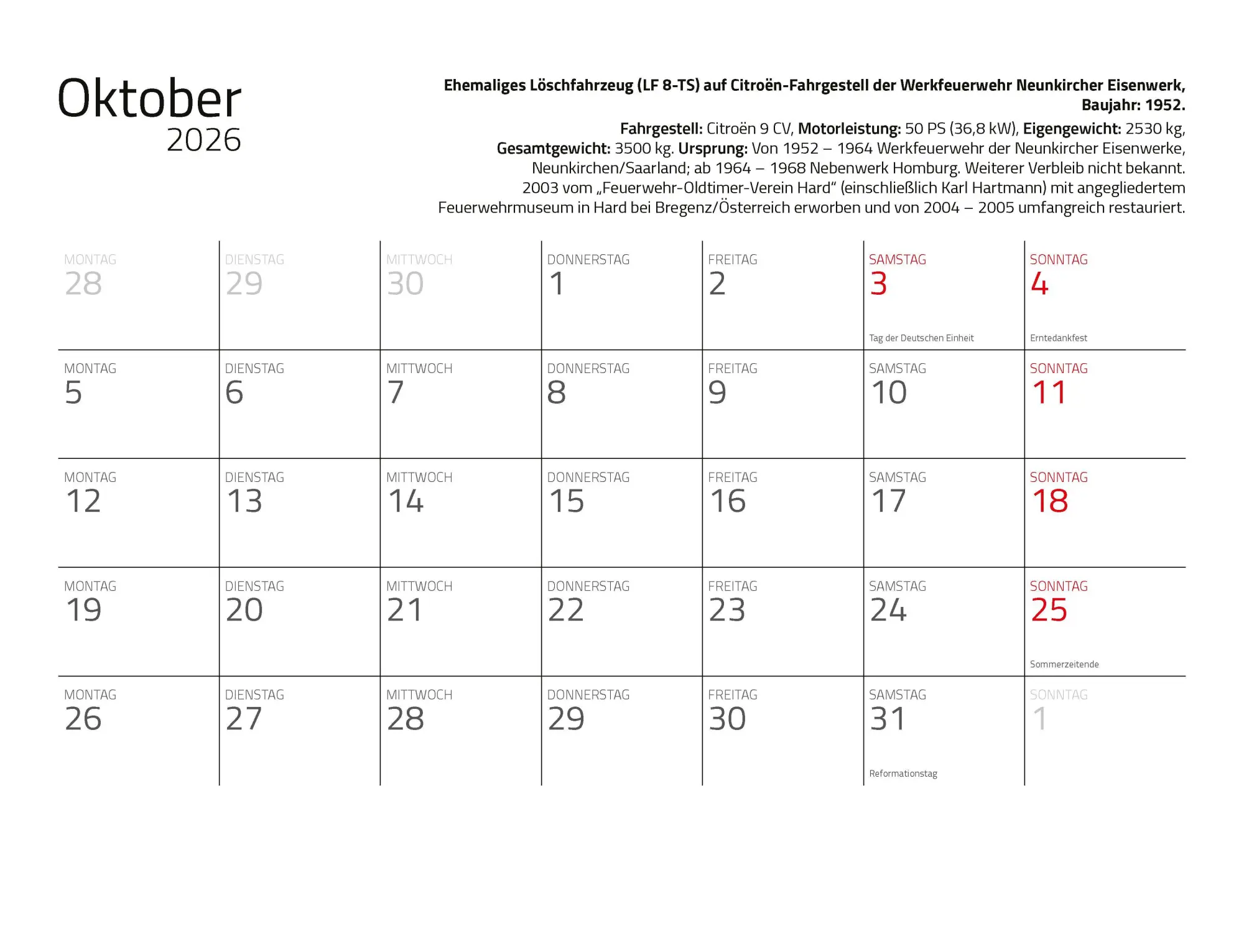 Bild: 9783690190183 | Kalender Feuerwehr 2026 Eintragkalender | Wandkalender | Profeld
