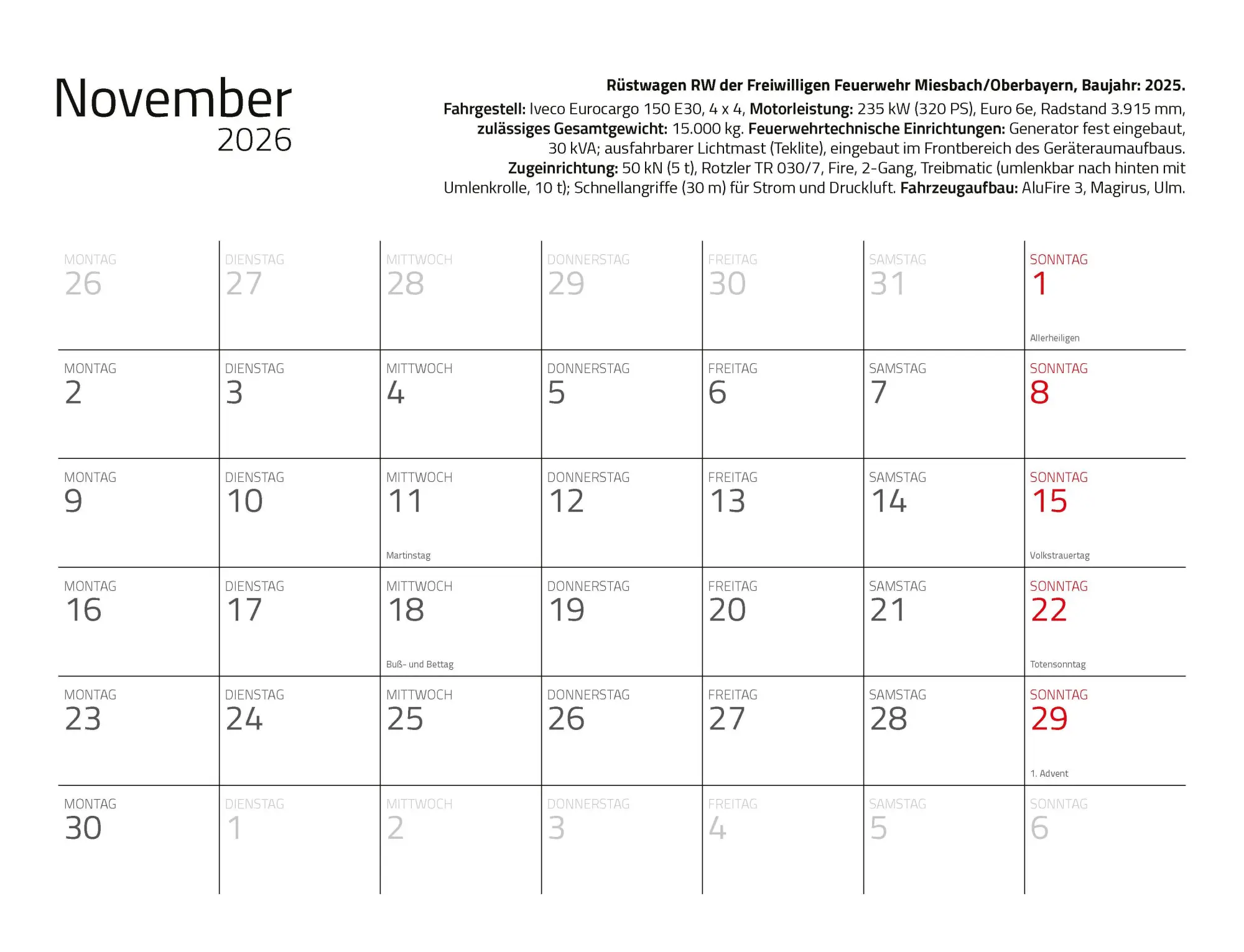 Bild: 9783690190183 | Kalender Feuerwehr 2026 Eintragkalender | Wandkalender | Profeld