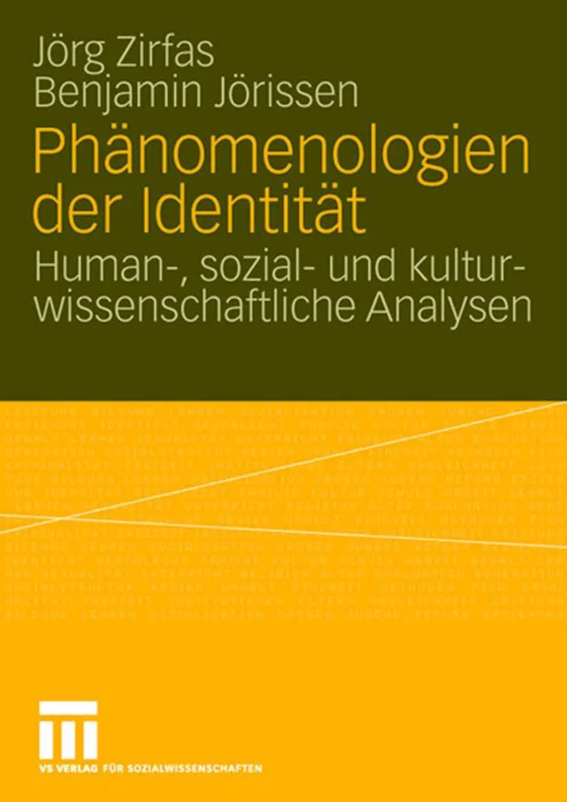 Cover: 9783810040183 | Phänomenologien der Identität | Jörg Zirfas (u. a.) | Taschenbuch | vi