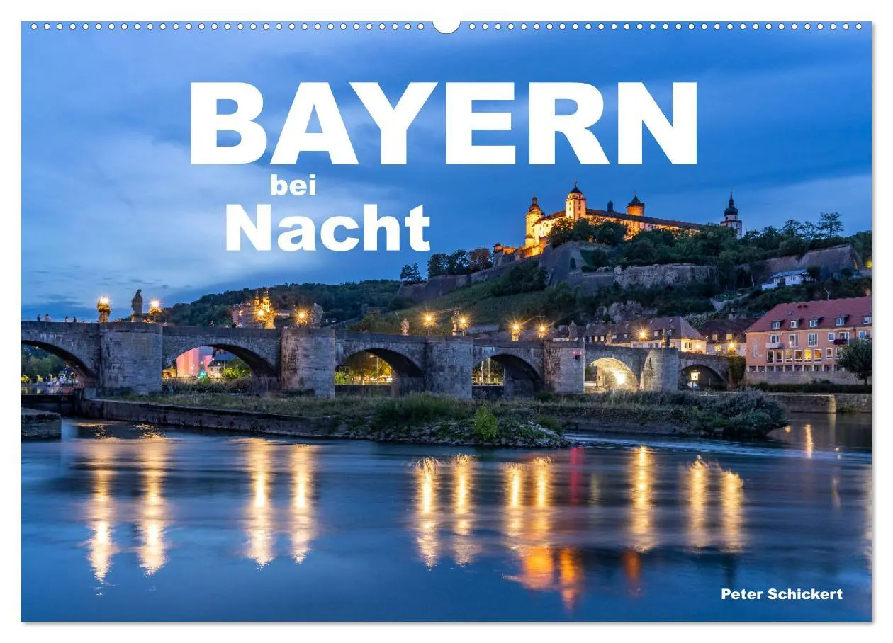 Cover: 9783457460283 | Bayern bei Nacht (Wandkalender 2026 DIN A2 quer), CALVENDO...