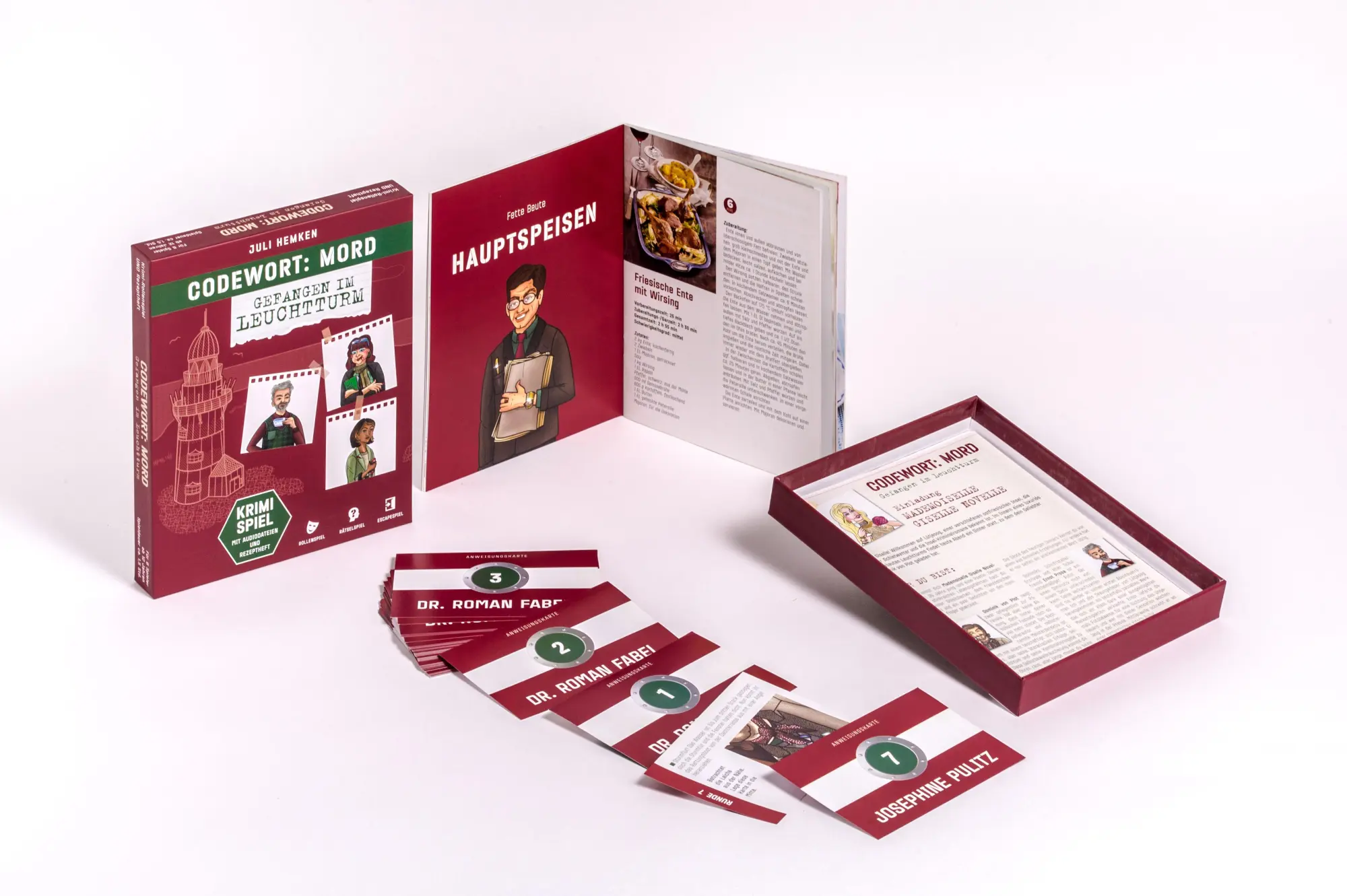 Bild: 9783809450283 | Codewort: Mord. Gefangen im Leuchtturm. Krimidinner-Rollenspiel und...