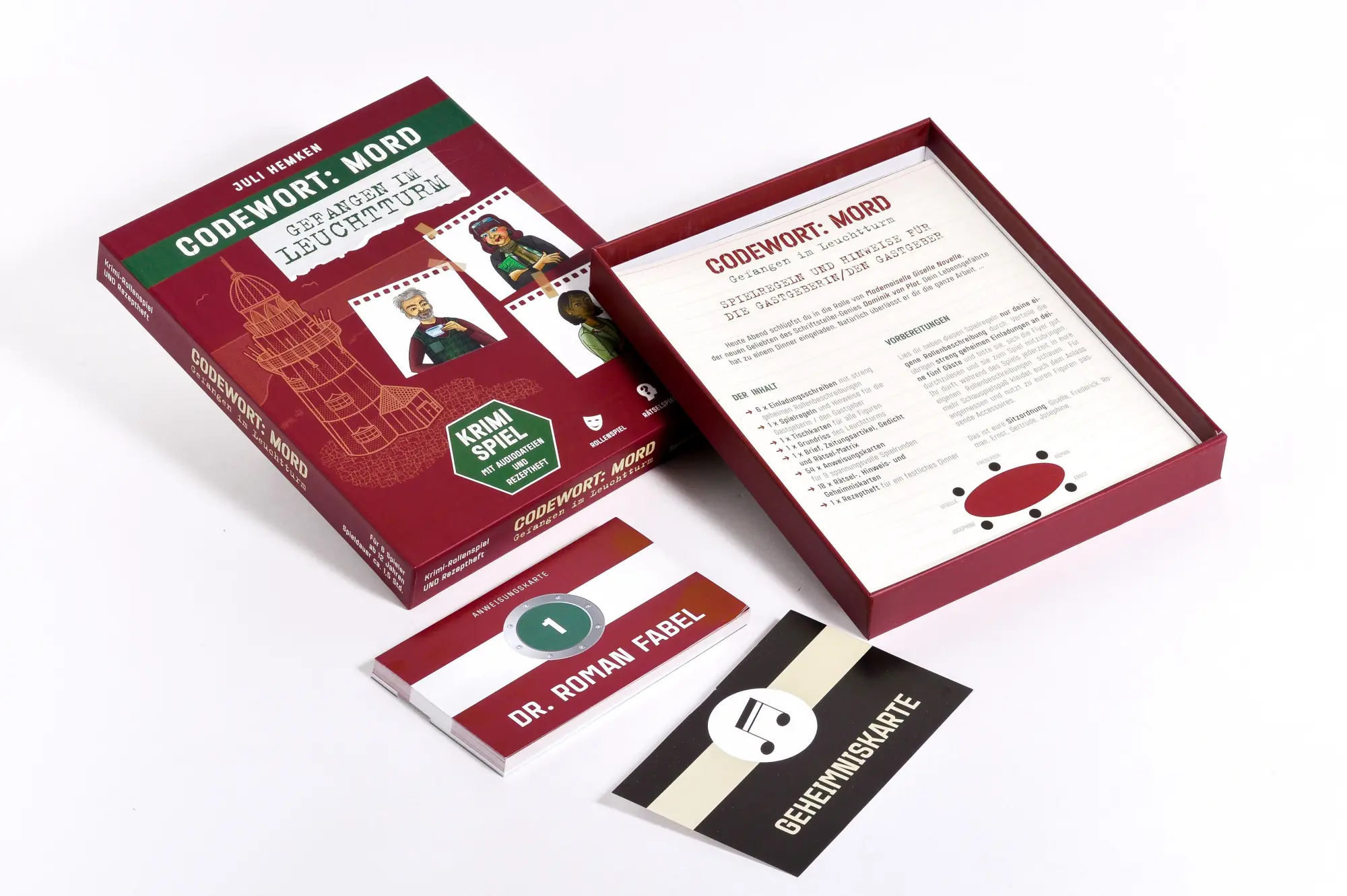 Bild: 9783809450283 | Codewort: Mord. Gefangen im Leuchtturm. Krimidinner-Rollenspiel und...