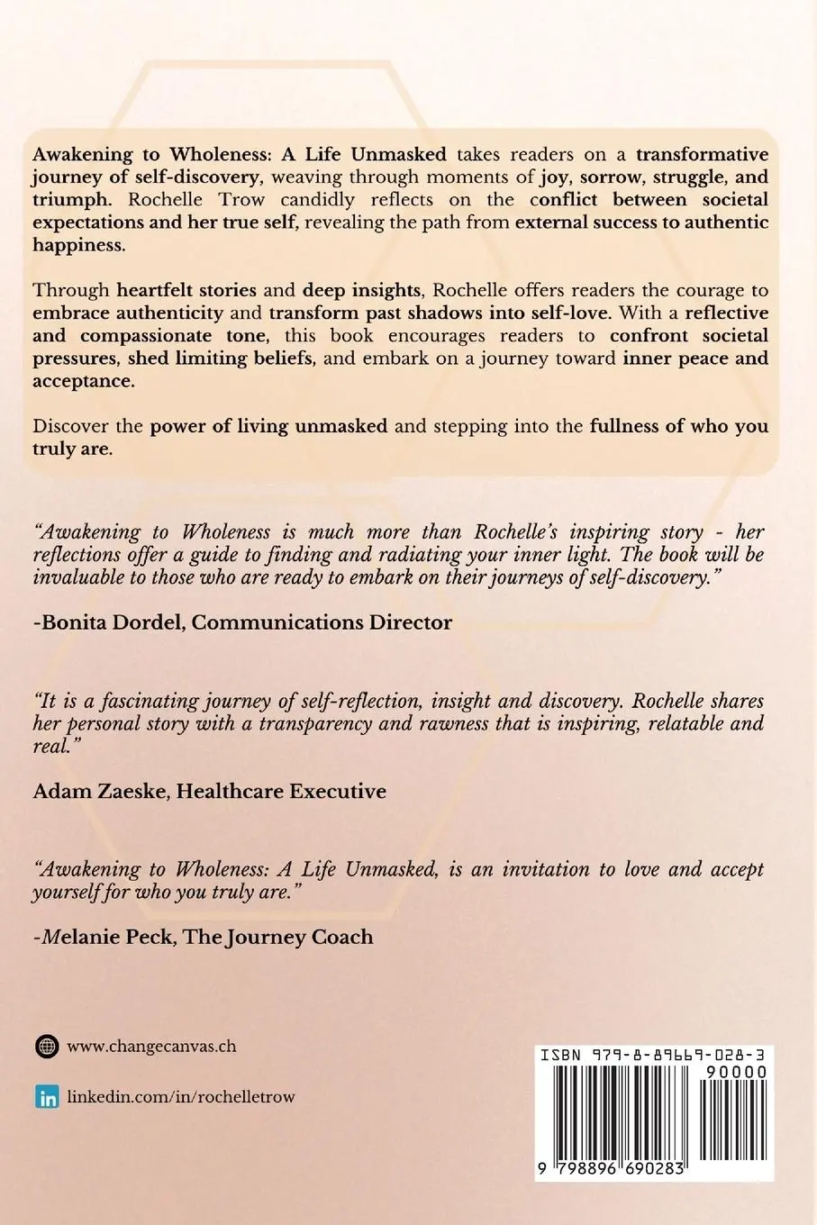 Rückseite: 9798896690283 | Awakening To Wholeness | A Life Unmasked | Rochelle Trow | Taschenbuch