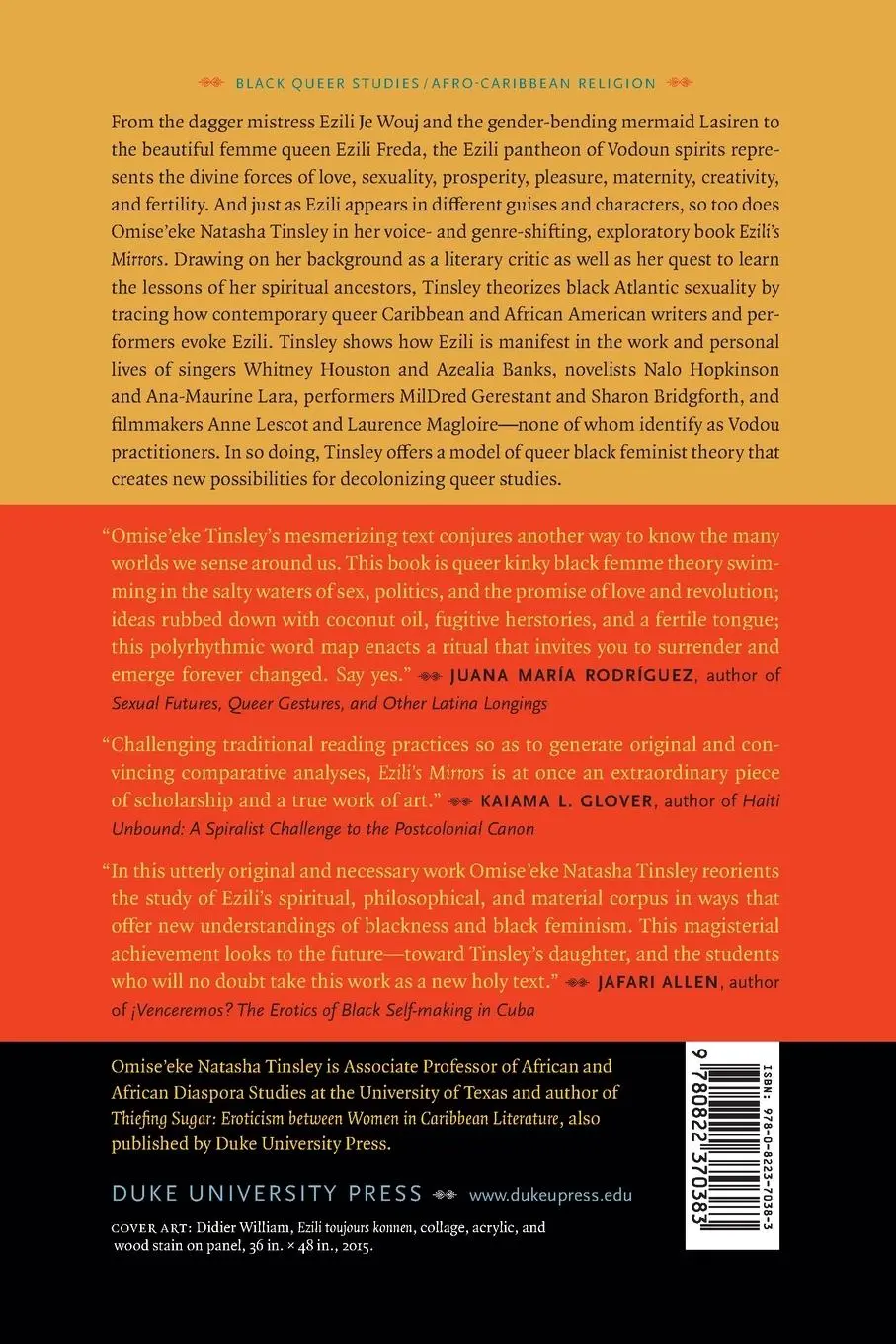 Rückseite: 9780822370383 | Ezili's Mirrors | Imagining Black Queer Genders | Tinsley | Buch