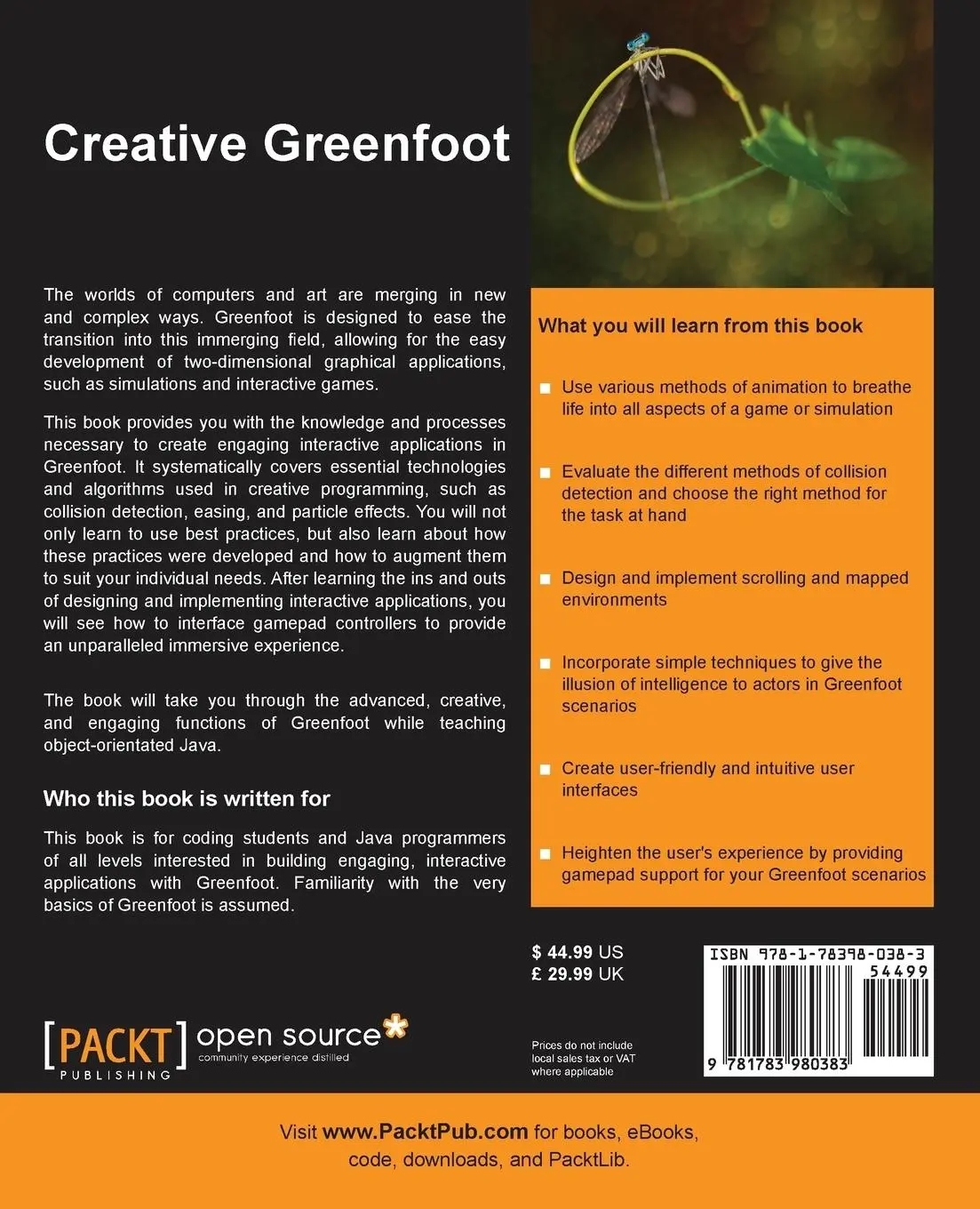 Rückseite: 9781783980383 | Creative Greenfoot | Michael Haungs | Taschenbuch | Englisch | 2015