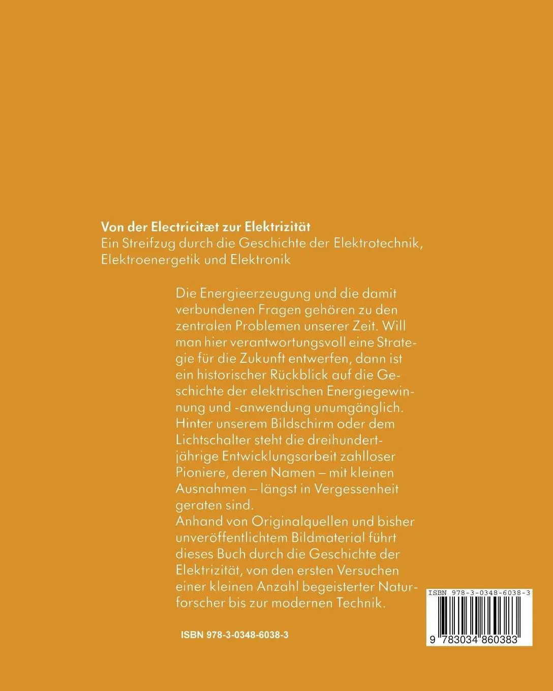 Rückseite: 9783034860383 | Von der Electricität zur Elektrizität | Kloss | Taschenbuch | 296 S.
