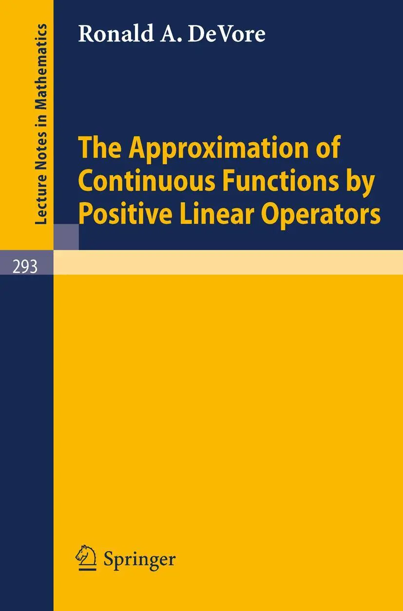 Cover: 9783540060383 | The Approximation of Continuous Functions by Positive Linear Operators