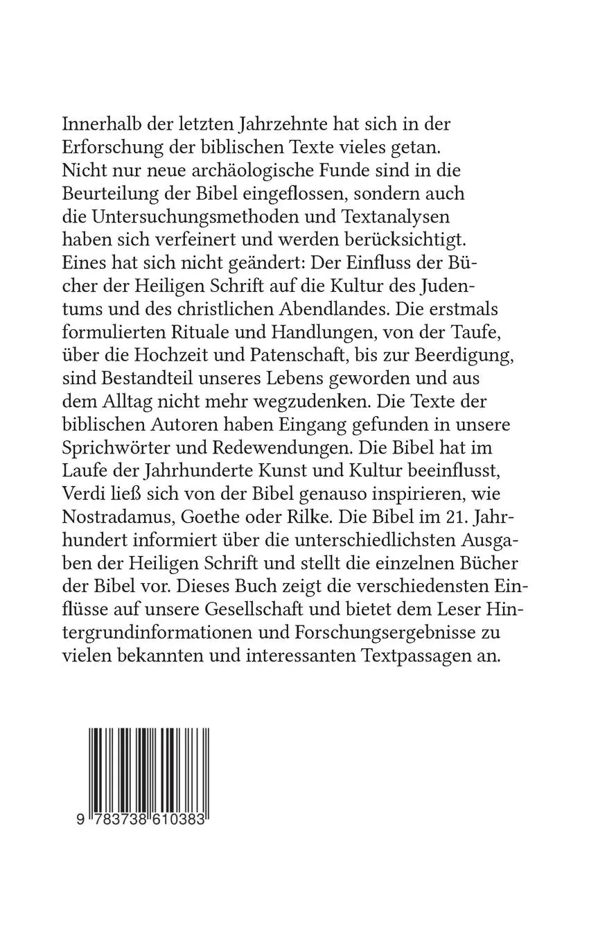 Rückseite: 9783738610383 | Die Bibel im 21. Jahrhundert | Ingo Löwenstrom | Taschenbuch | 656 S.