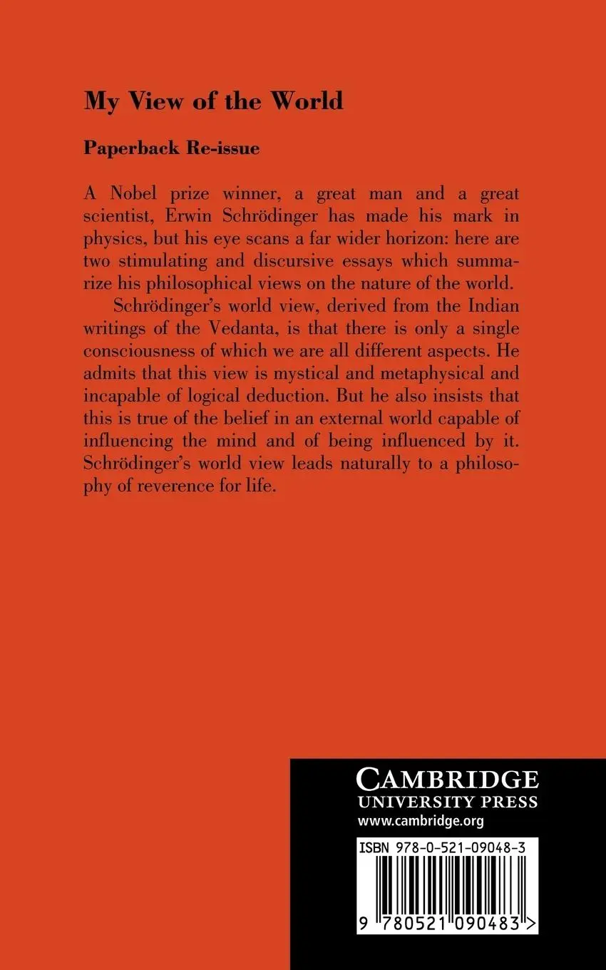 Rückseite: 9780521090483 | My View of the World | Erwin Schrodinger | Taschenbuch | Englisch