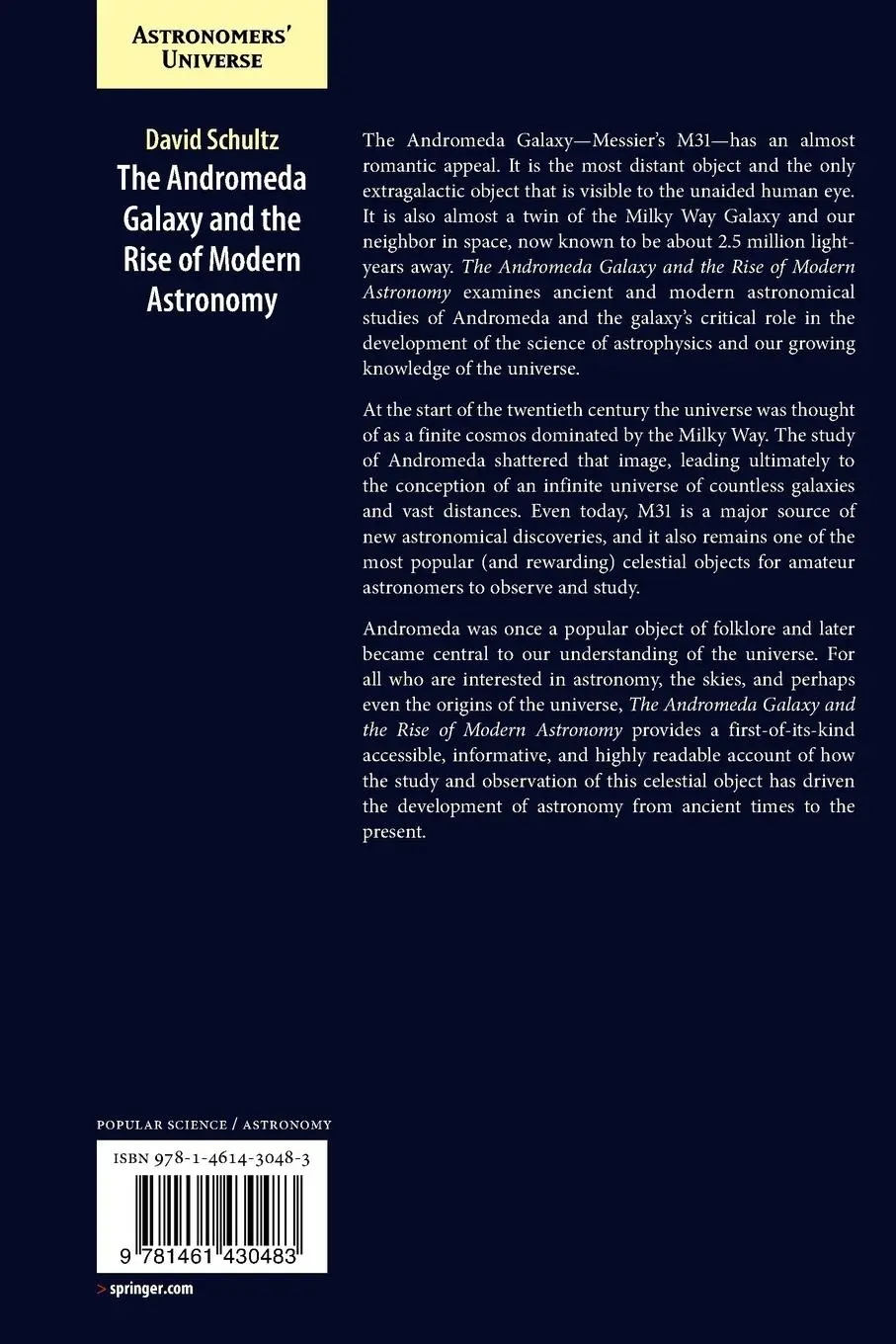 Rückseite: 9781461430483 | The Andromeda Galaxy and the Rise of Modern Astronomy | David Schultz