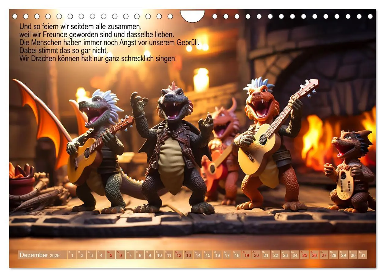 Bild: 9783457370483 | Eine seltsame Drachengeschichte (Wandkalender 2026 DIN A4 quer),...