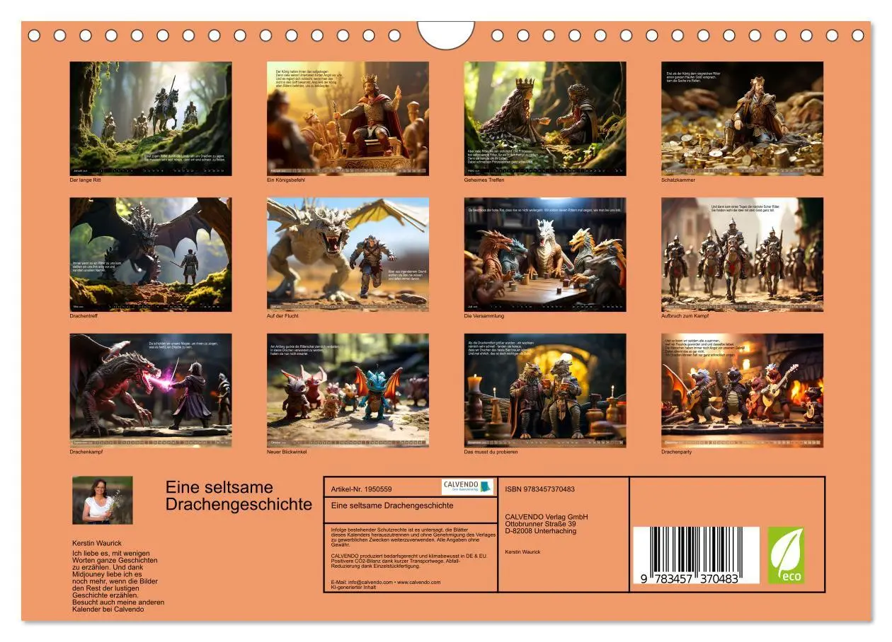 Bild: 9783457370483 | Eine seltsame Drachengeschichte (Wandkalender 2026 DIN A4 quer),...