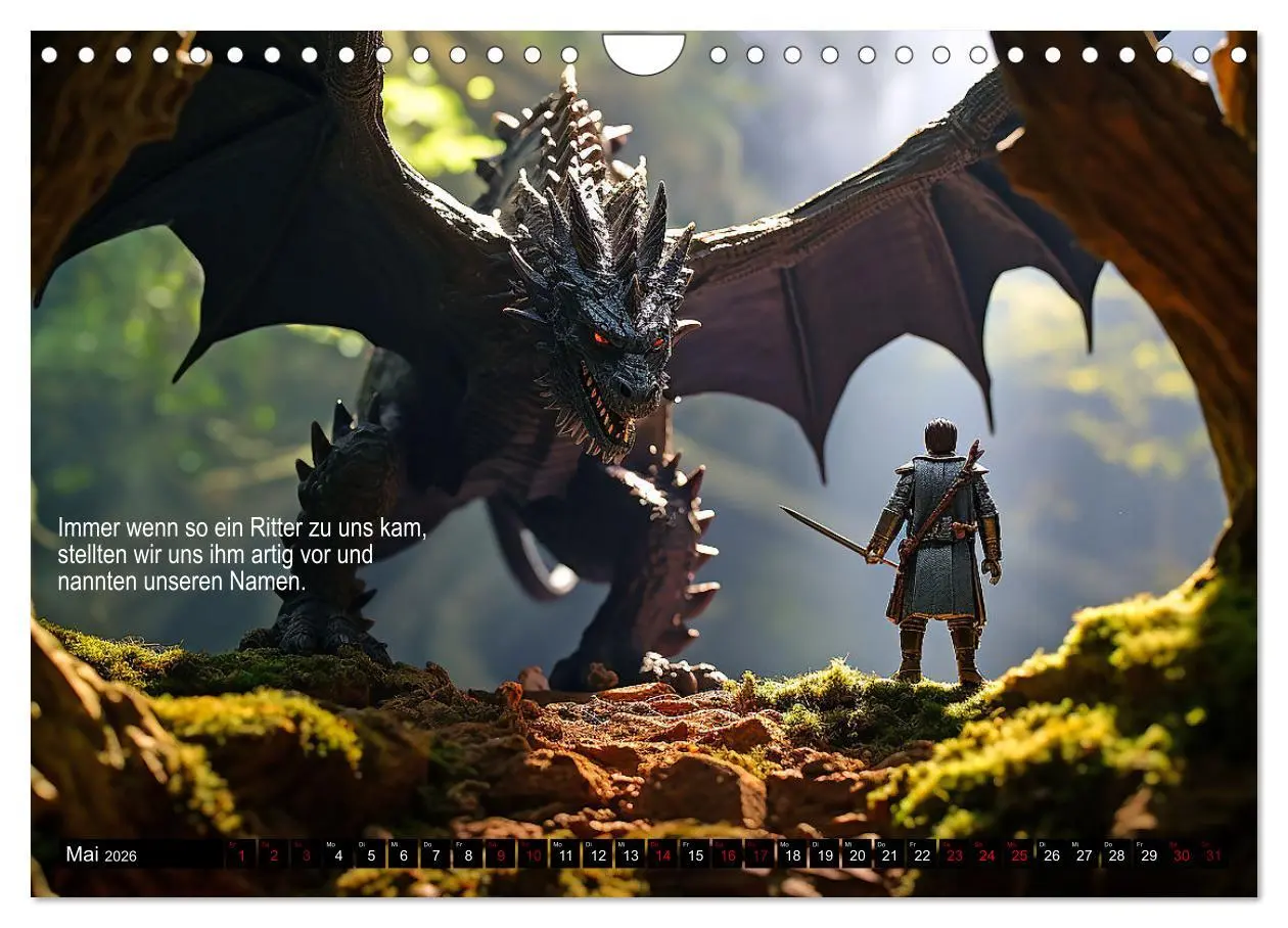 Bild: 9783457370483 | Eine seltsame Drachengeschichte (Wandkalender 2026 DIN A4 quer),...