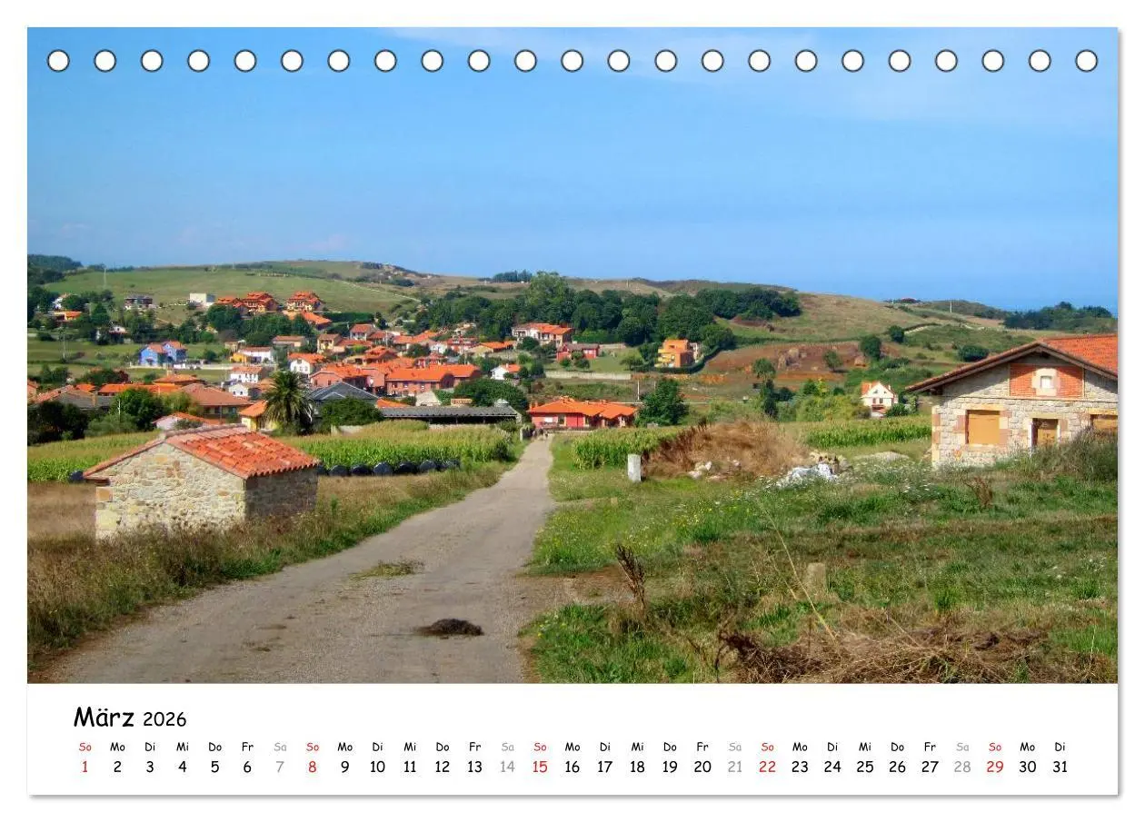 Bild: 9783516080483 | Camino del norte - Küstenweg (Tischkalender 2026 DIN A5 quer),...