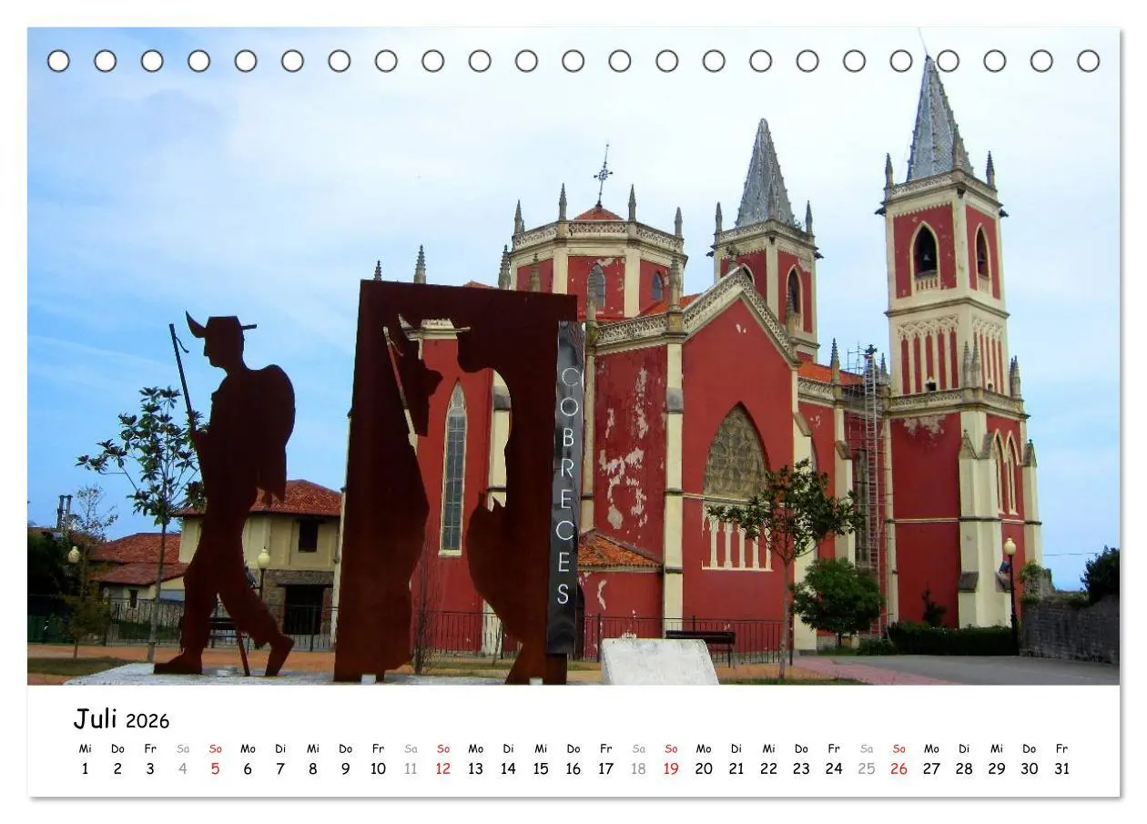 Bild: 9783516080483 | Camino del norte - Küstenweg (Tischkalender 2026 DIN A5 quer),...
