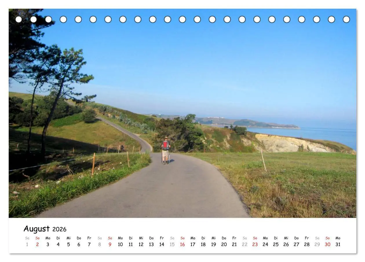 Bild: 9783516080483 | Camino del norte - Küstenweg (Tischkalender 2026 DIN A5 quer),...