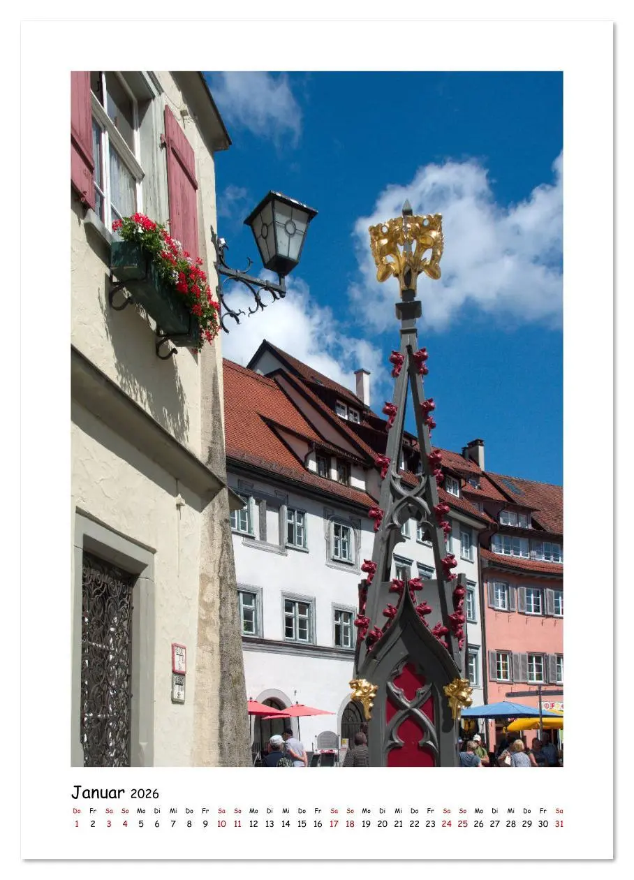 Bild: 9783516390483 | Wangen im Allgäu und seine schönen Brunnen (Wandkalender 2026 DIN...