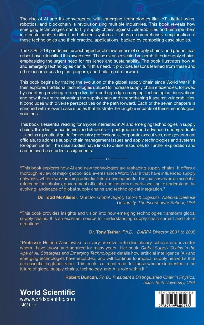 Rückseite: 9789819800483 | GLOBAL SUPPLY CHAINS IN THE AGE OF AI | Helena S Wisniewski | Buch