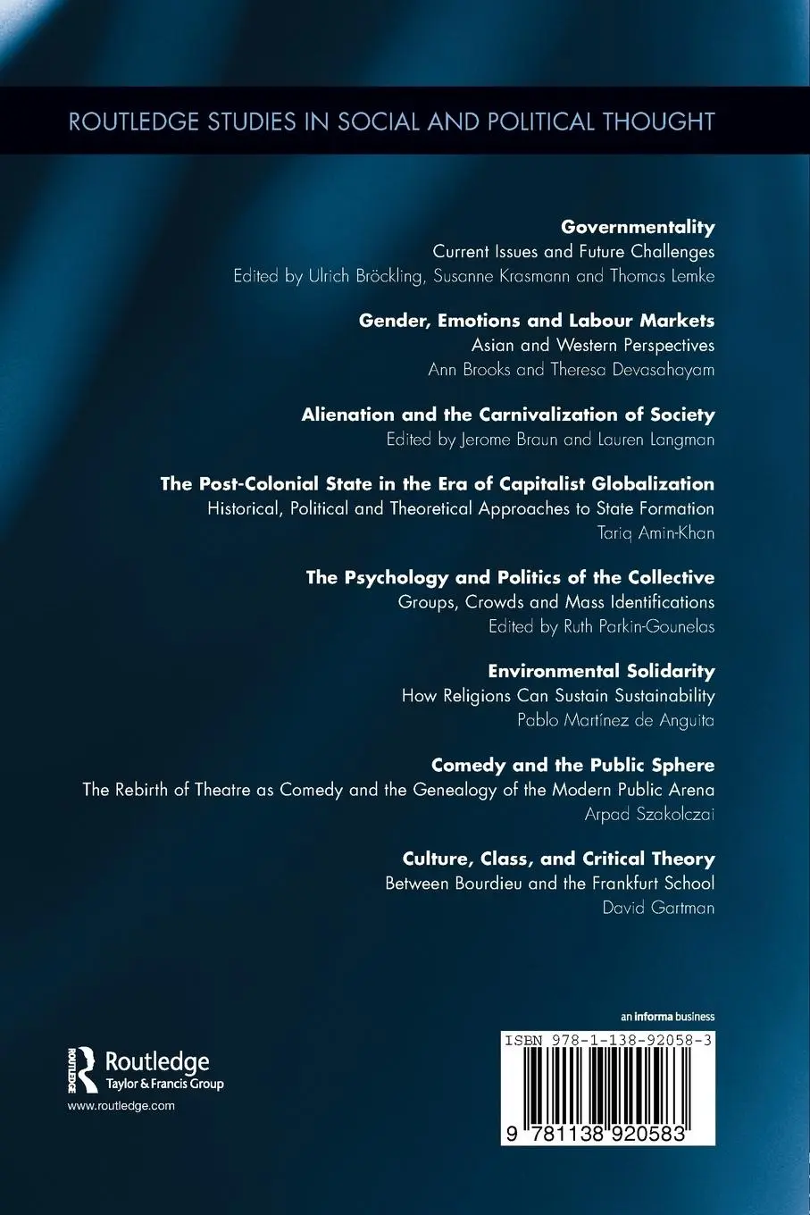 Rückseite: 9781138920583 | Culture, Class, and Critical Theory | David Gartman | Taschenbuch