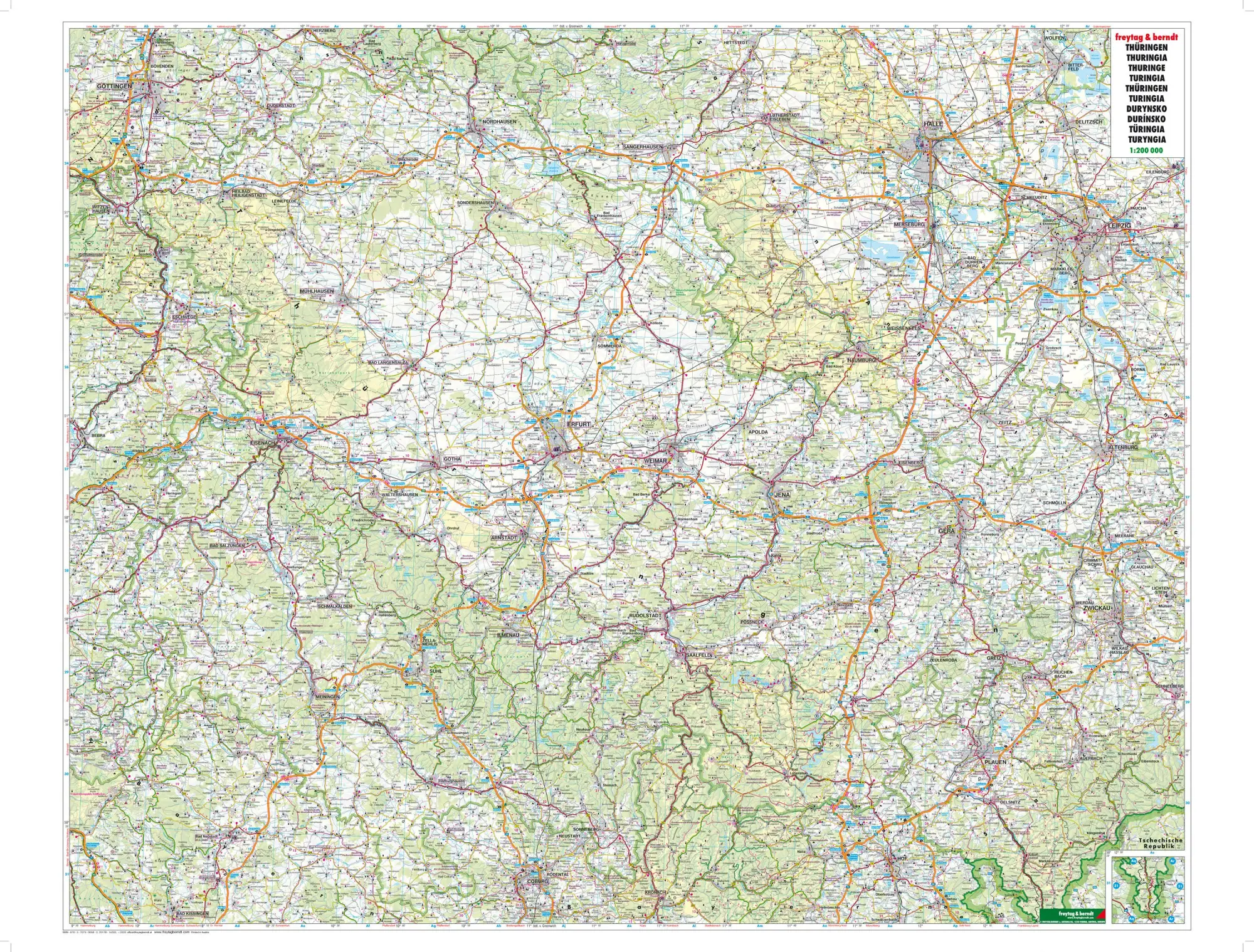 Bild: 9783707900583 | Deutschland 06 Thüringen 1 : 200 000 | (Land-)Karte | gefalzt | 2018
