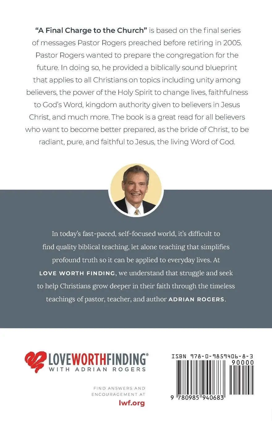 Rückseite: 9780985940683 | A Final Charge to the Church | Adrian Rogers | Taschenbuch | Englisch