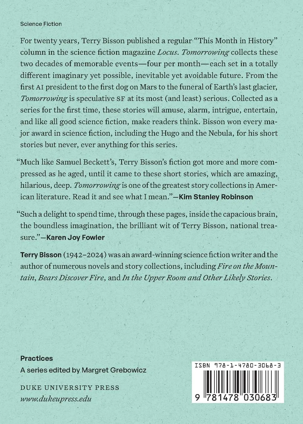 Rückseite: 9781478030683 | Tomorrowing | Terry Bisson | Taschenbuch | Einband - flex.(Paperback)