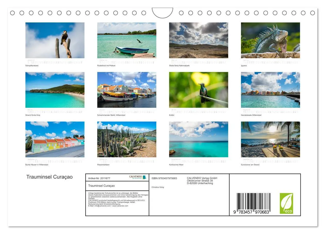 Bild: 9783457970683 | Trauminsel Curaçao (Wandkalender 2026 DIN A4 quer), CALVENDO...