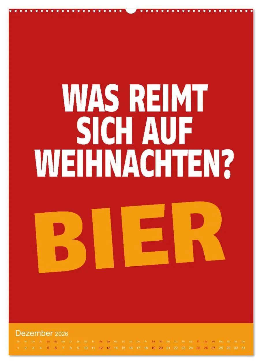 Bild: 9783516370683 | BIER Wandkalender -Trinken mit Stil (Wandkalender 2026 DIN A2...