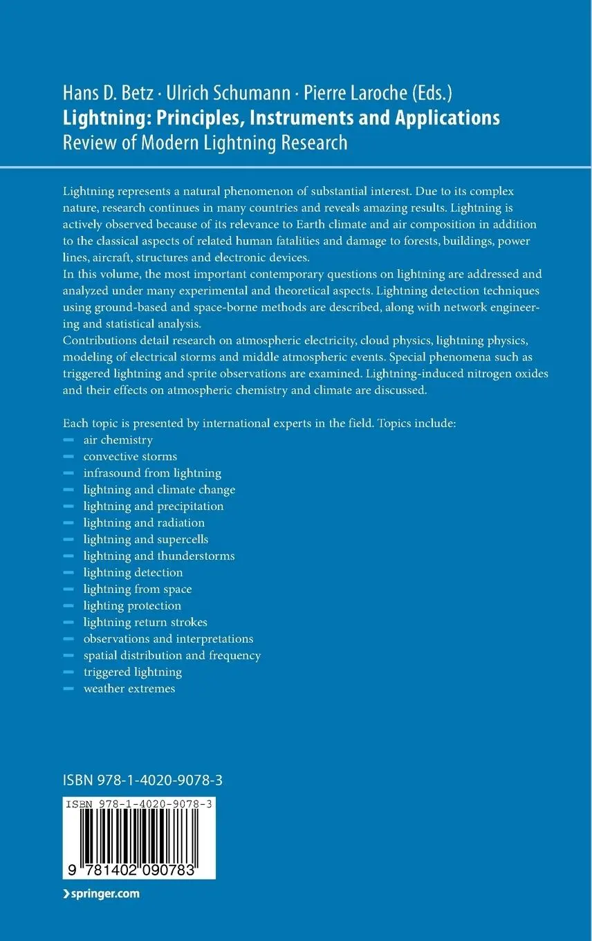 Rückseite: 9781402090783 | Lightning: Principles, Instruments and Applications | Betz (u. a.)