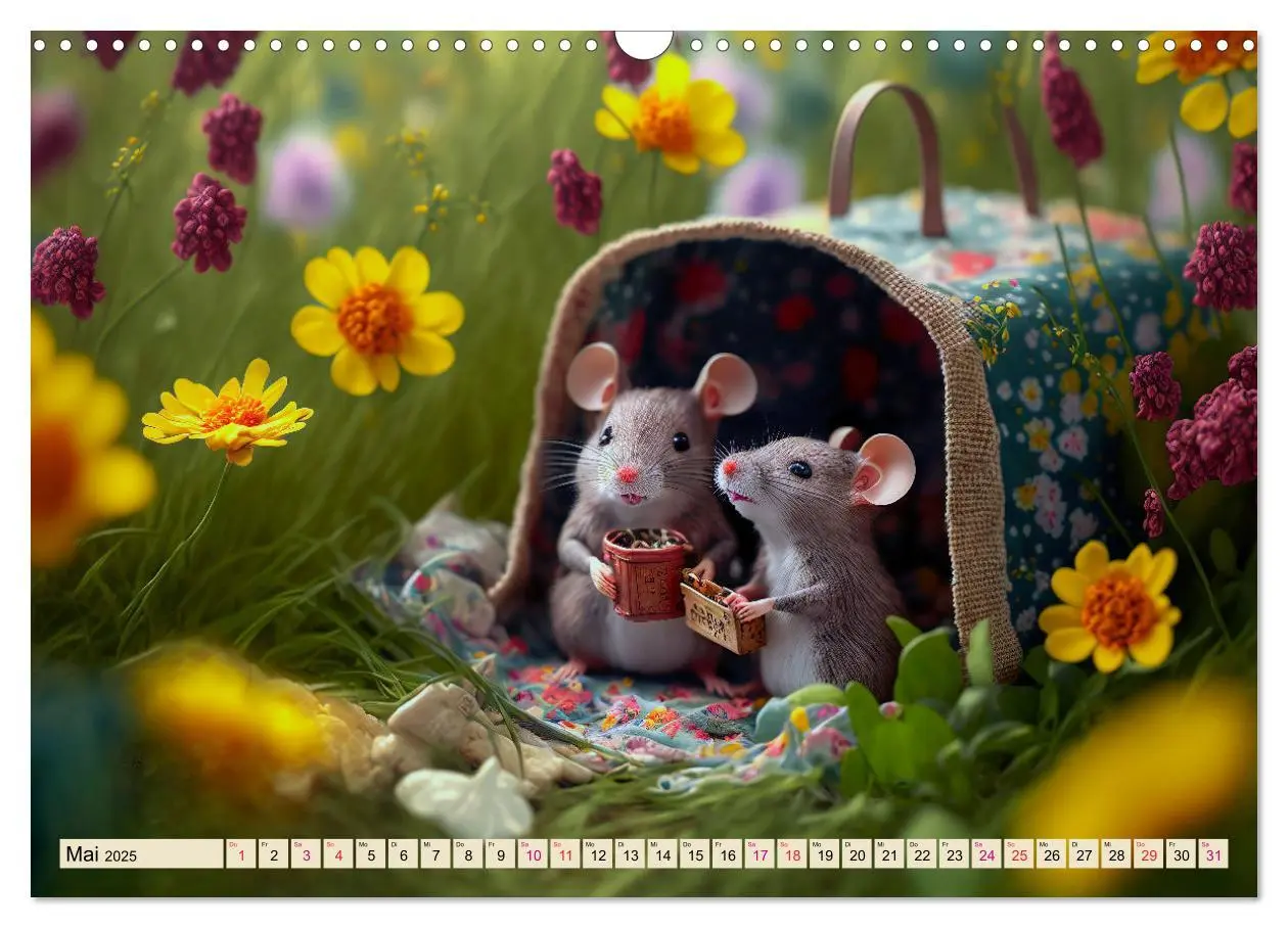 Bild: 9783383920783 | Mäuse Freunde (Wandkalender 2025 DIN A3 quer), CALVENDO Monatskalender