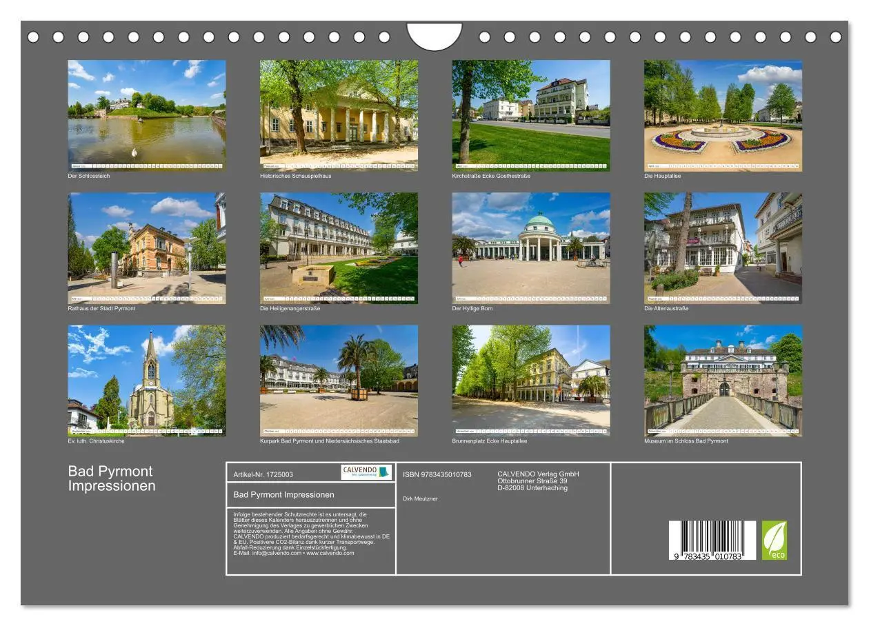 Bild: 9783435010783 | Bad Pyrmont Impressionen (Wandkalender 2025 DIN A4 quer), CALVENDO...