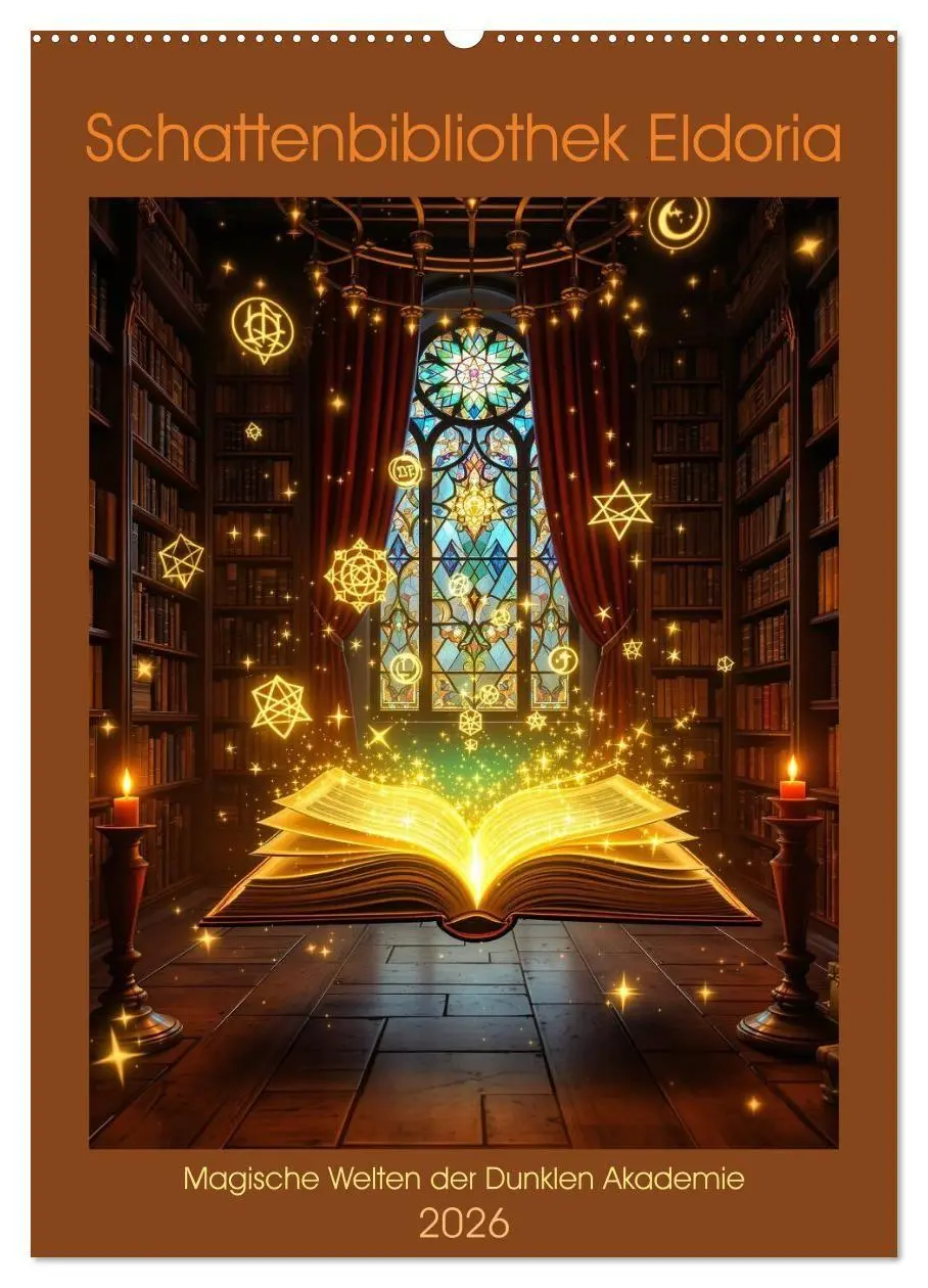 Cover: 9783516670783 | Schattenbibliothek Eldoria (Wandkalender 2026 DIN A2 hoch),...