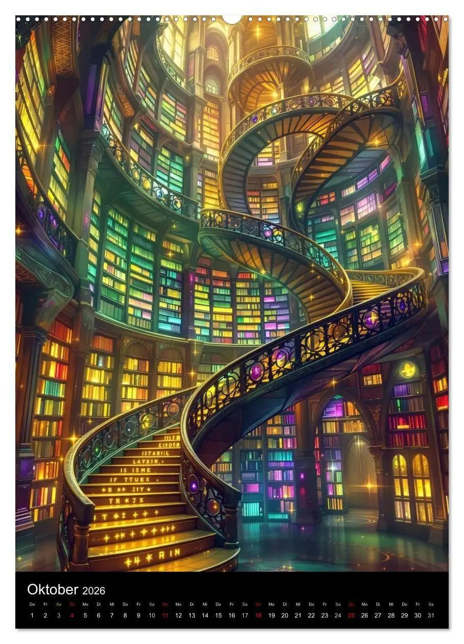 Bild: 9783516670783 | Schattenbibliothek Eldoria (Wandkalender 2026 DIN A2 hoch),...