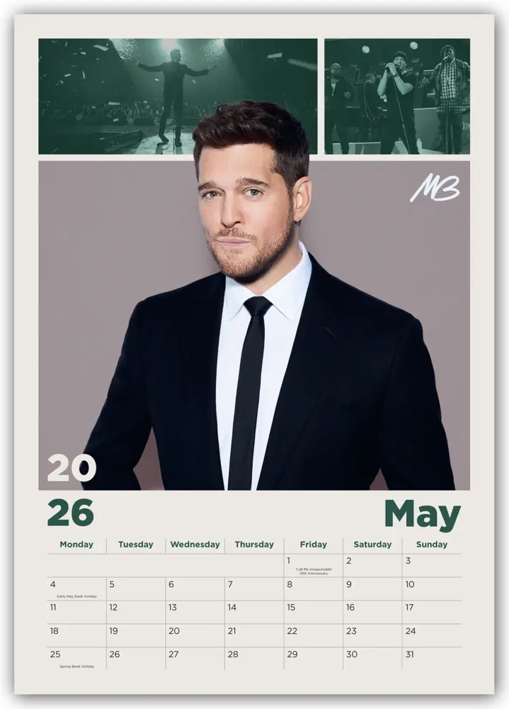 Bild: 9783803530783 | Michael Bublé 2026 - A3-Posterkalender | Kalender | Spiralbindung
