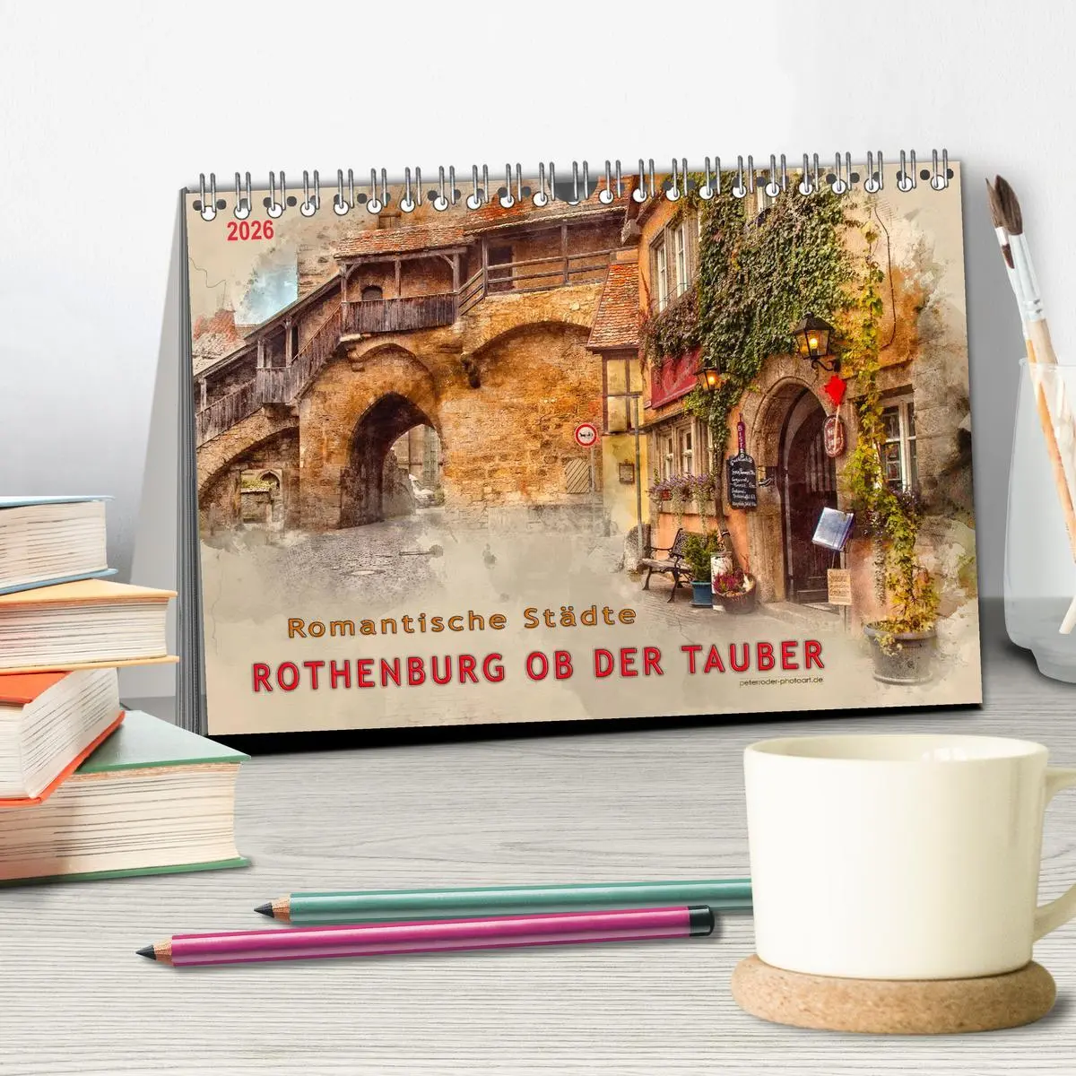 Bild: 9783457880883 | Romantische Städte - Rothenburg ob der Tauber (Tischkalender 2026...