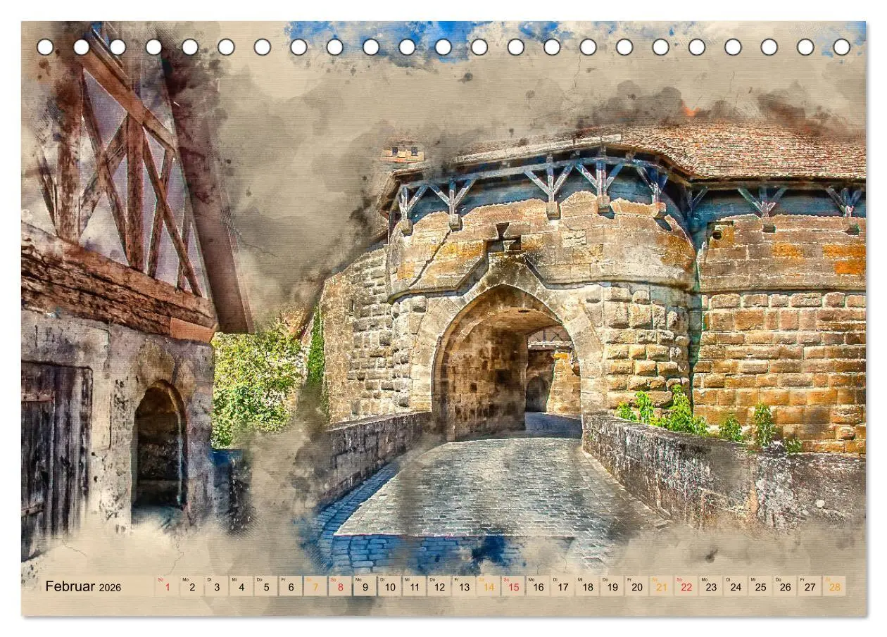 Bild: 9783457880883 | Romantische Städte - Rothenburg ob der Tauber (Tischkalender 2026...